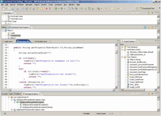 Functional Tester IDE (Java Scripting)